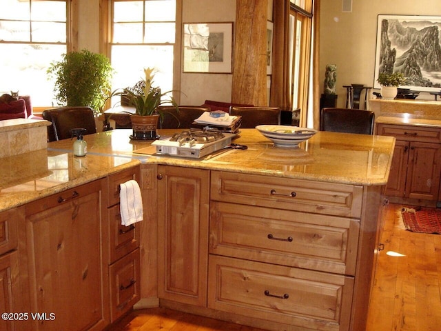 555 Charolais Cir, Edwards, CO 81632 - kitchen featuring light wood-style floors and light stone counters