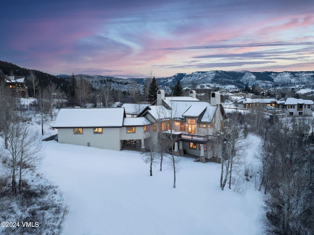 exterior space with a mountain view