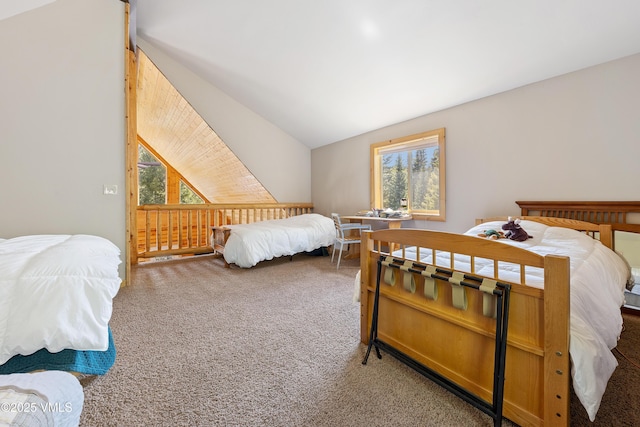 320 Mill, Eagle, CO 81631 - bedroom with carpet flooring, vaulted ceiling, and multiple windows