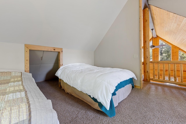 320 Mill, Eagle, CO 81631 - carpeted bedroom with vaulted ceiling