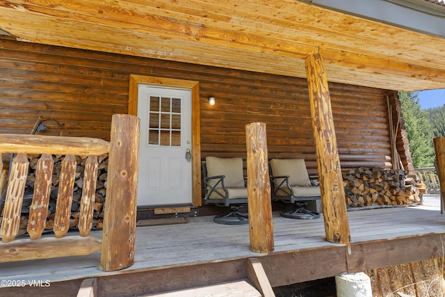 320 Mill, Eagle, CO 81631 - doorway to property with log exterior