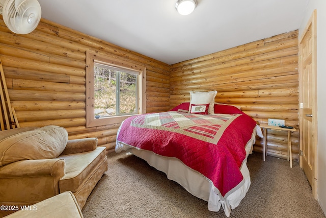 320 Mill, Eagle, CO 81631 - bedroom featuring log walls and carpet