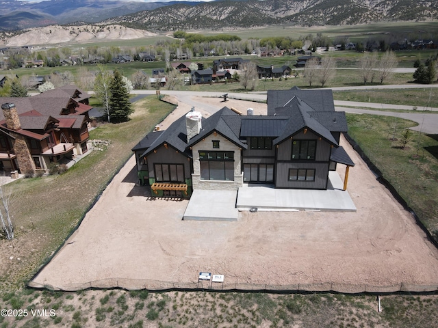 213 Harvester Ct, Eagle, CO 81631 - aerial view of property and surrounding area featuring a mountainous background