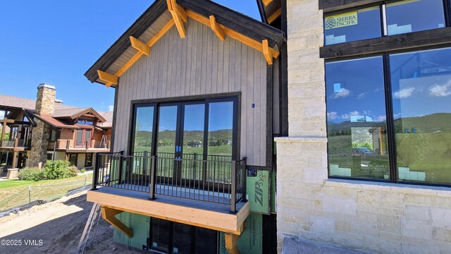 213 Harvester Ct, Eagle, CO 81631 - doorway to property featuring stone siding