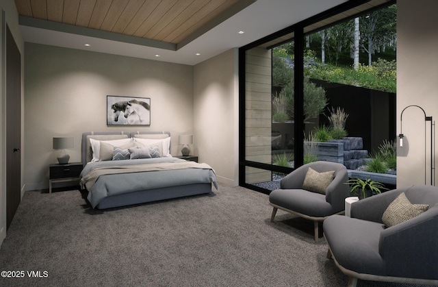 1150 Ptarmigan Rd, Vail, CO 81657 - carpeted bedroom featuring access to exterior and recessed lighting