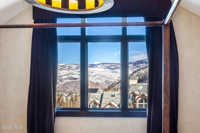 room details with a mountain view