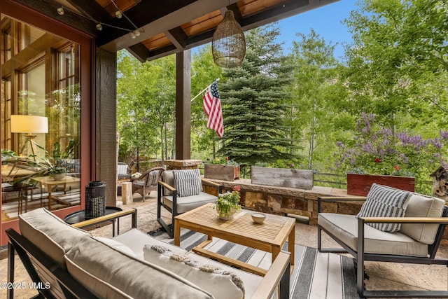 922 June Creek Rd, Edwards, CO 81632 - view of patio featuring an outdoor hangout area
