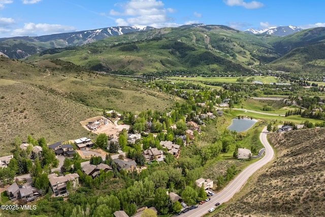 922 June Creek Rd, Edwards, CO 81632 - aerial overview of property's location with a water and mountain view