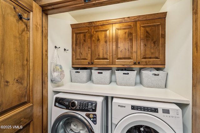 922 June Creek Rd, Edwards, CO 81632 - washroom with cabinet space and washer and dryer