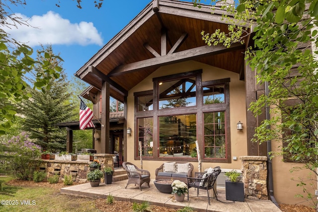 922 June Creek Rd, Edwards, CO 81632 - view of patio featuring an outdoor living space and area for grilling