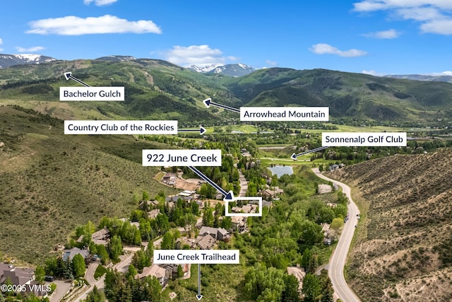 922 June Creek Rd, Edwards, CO 81632 - aerial view of property's location with property parcel outlined