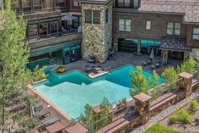 600 Vail Valley Dr Unit 310, Vail, CO 81657 - view of pool with a patio area