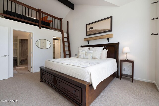 4515 Bighorn Rd, Vail, CO 81657 - bedroom featuring light colored carpet, baseboards, and ensuite bath