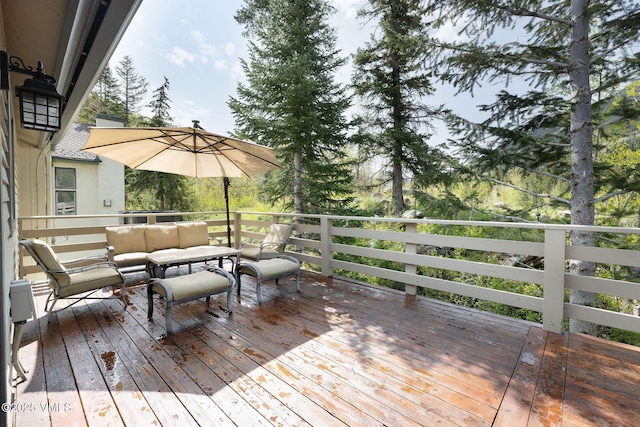 4515 Bighorn Rd, Vail, CO 81657 - view of wooden terrace