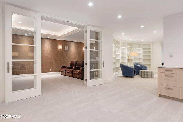 450 Steele St, Denver, CO 80236 - office space with light carpet, recessed lighting, french doors, and built in features