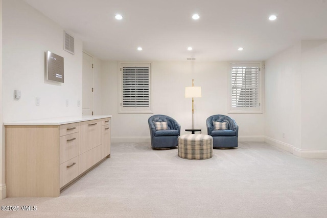 450 Steele St, Denver, CO 80236 - sitting room with light carpet and recessed lighting