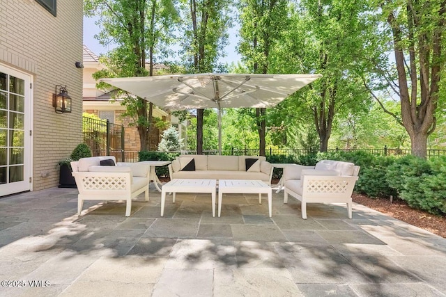 450 Steele St, Denver, CO 80236 - view of patio featuring an outdoor living space