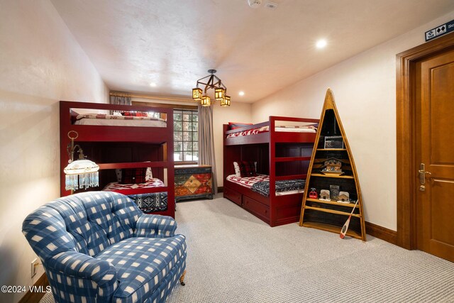 bedroom featuring carpet flooring