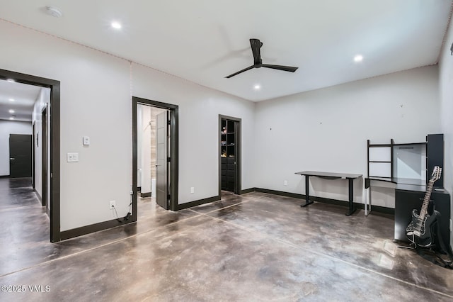 116 Thresher Ct, Eagle, CO 81631 - unfurnished bedroom with concrete flooring, baseboards, and recessed lighting