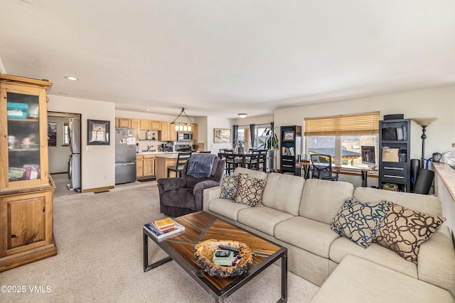 111 E Double Hitch Dr, Eagle, CO 81631 - living room featuring recessed lighting and light colored carpet