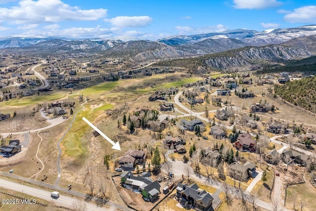 111 E Double Hitch Dr, Eagle, CO 81631 - drone / aerial view featuring a mountain view and a residential view