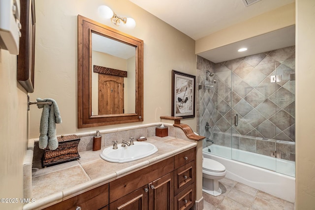825 Forest Rd Unit 2, Vail, CO 81657 - full bathroom with vanity and shower / bath combination with glass door