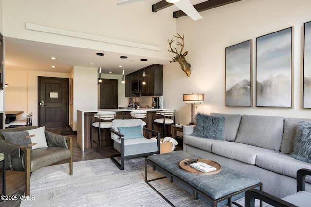 120 Offerson Unit 3430, Beaver Creek, CO 81620 - living room with light wood-style floors and recessed lighting