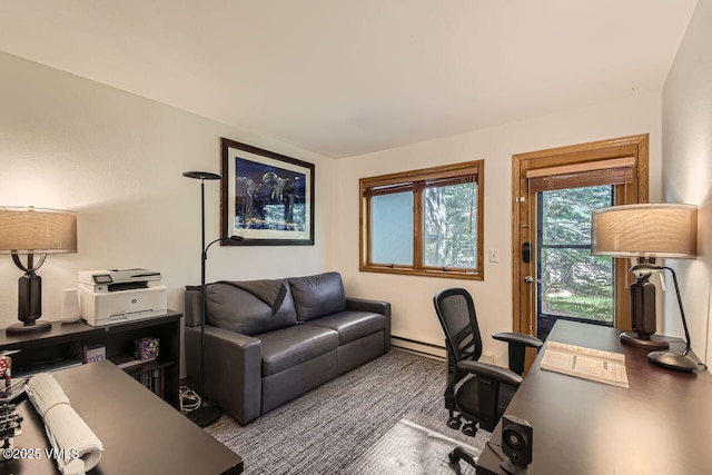 3050 Wildridge Rd Unit 3, Avon, CO 81620 - office area with a baseboard radiator and baseboards