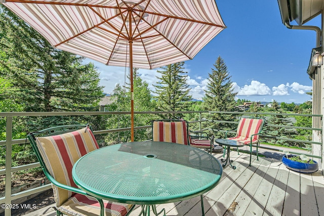 3050 Wildridge Rd Unit 3, Avon, CO 81620 - wooden terrace featuring outdoor dining area