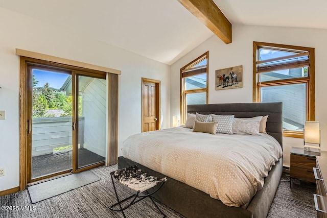 3050 Wildridge Rd Unit 3, Avon, CO 81620 - bedroom featuring access to exterior, multiple windows, and carpet flooring
