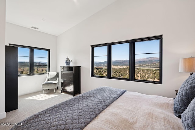 2296 E Haystacker Dr, Eagle, CO 81631 - carpeted bedroom featuring high vaulted ceiling and baseboards