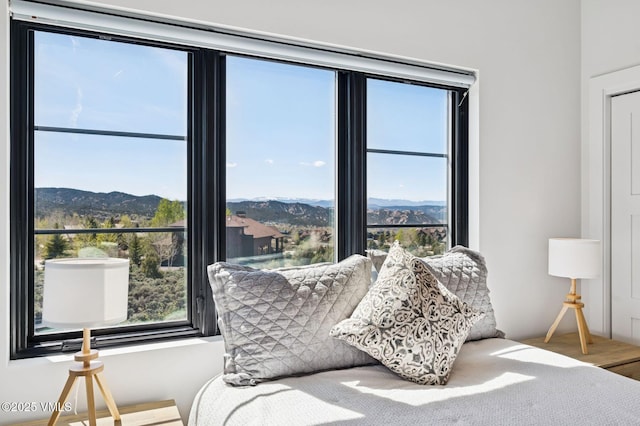 2296 E Haystacker Dr, Eagle, CO 81631 - bedroom featuring a mountain view and wood finished floors
