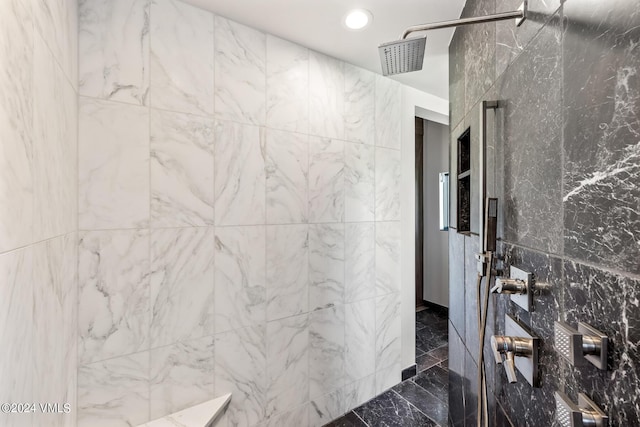 bathroom featuring walk in shower