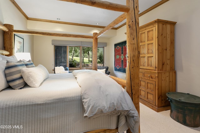 32 Greystone Ct, Beaver Creek, CO 81620 - bedroom with crown molding and light colored carpet