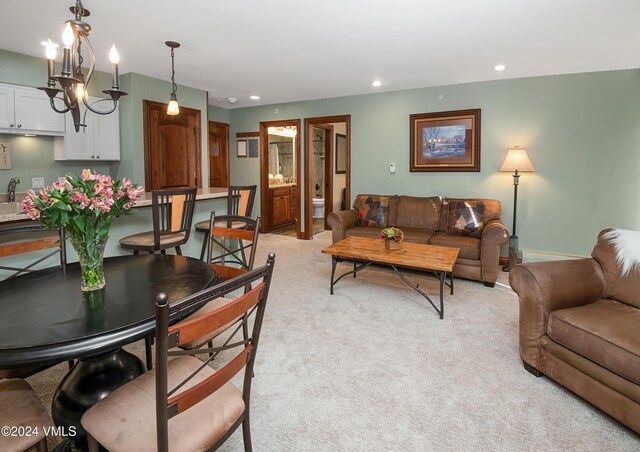 view of carpeted living room