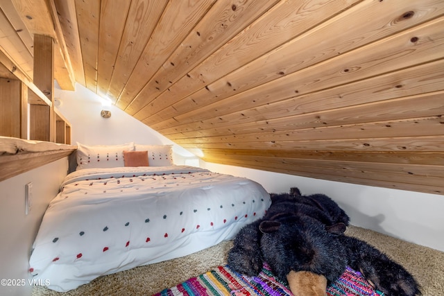 473 Pine St, Minturn, CO 81645 - bedroom with vaulted ceiling, wood ceiling, and carpet floors