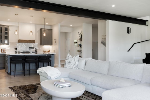 207 Aidan Rd, Eagle, CO 81631 - living room featuring wood finished floors and recessed lighting