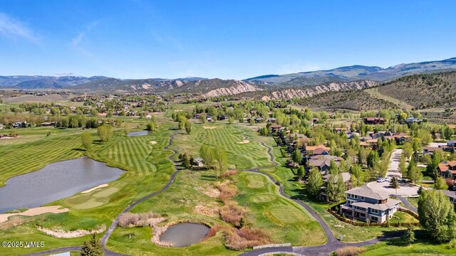 207 Aidan Rd, Eagle, CO 81631 - aerial perspective of suburban area with a water and mountain view and a golf club