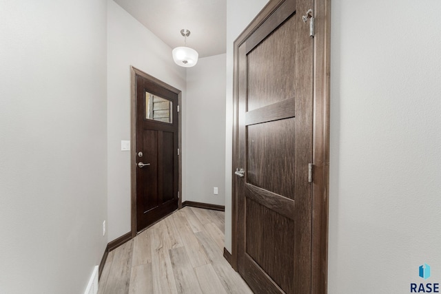 entryway featuring light hardwood / wood-style flooring