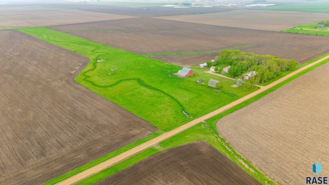 bird's eye view featuring a rural view