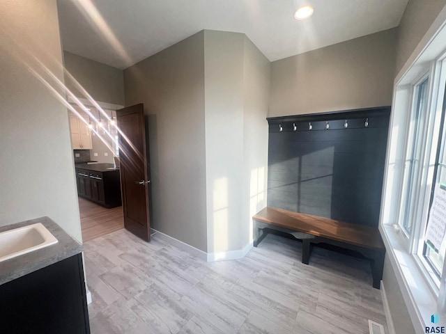 mudroom with sink