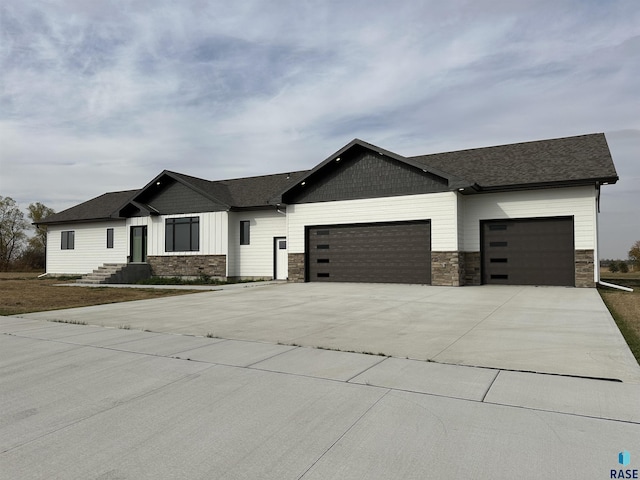 view of front of home featuring a garage