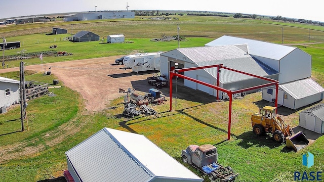 bird's eye view with a rural view