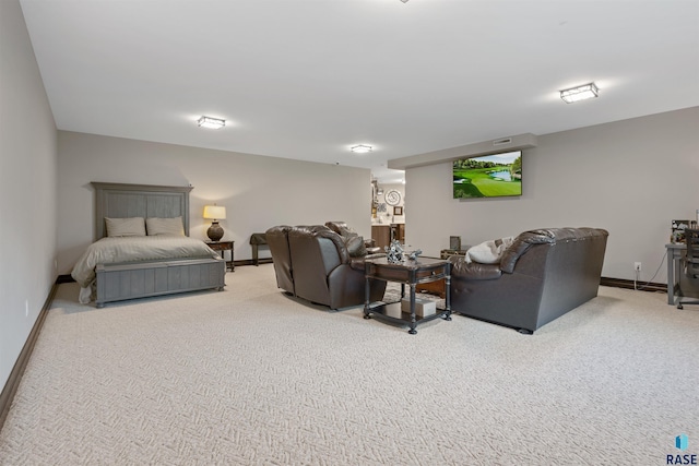 interior space featuring carpet flooring