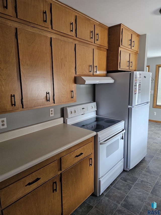 kitchen featuring white appliances