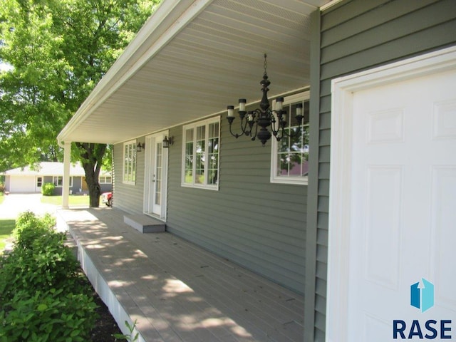 view of patio with a porch