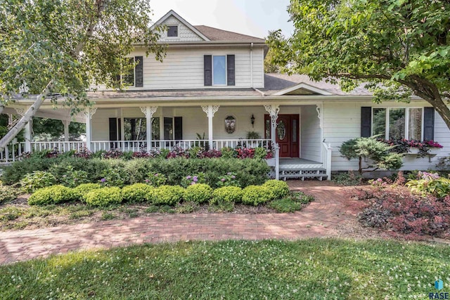 view of front of home with a porch