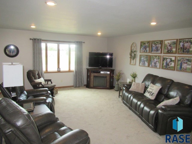 view of carpeted living room