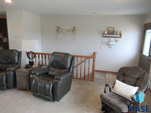 view of carpeted living room