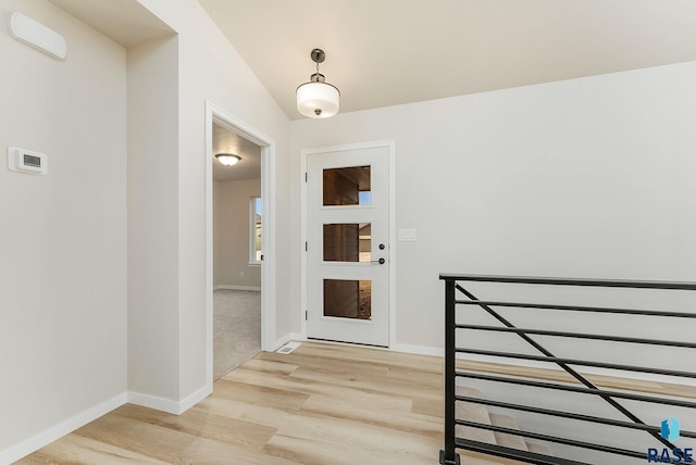 entryway featuring light wood-type flooring